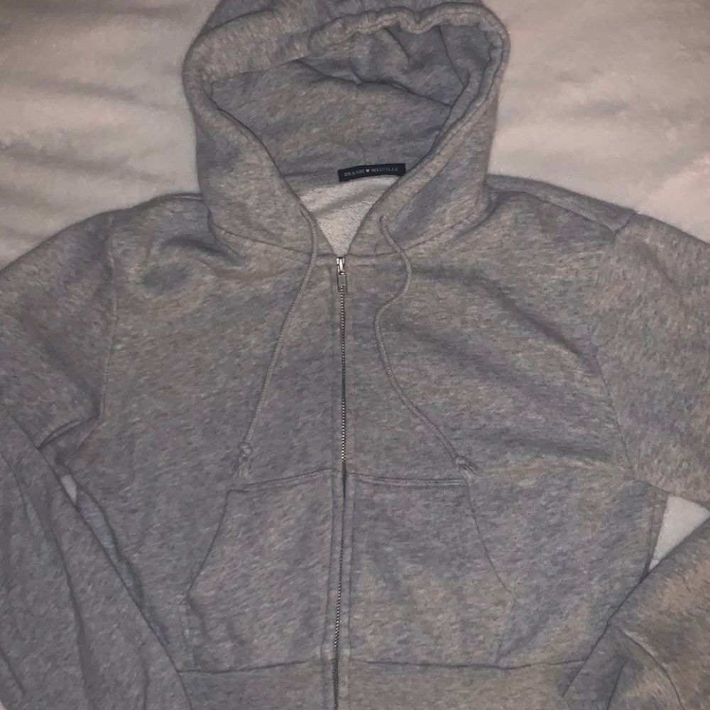 Brandy Melville gray crystal hoodie